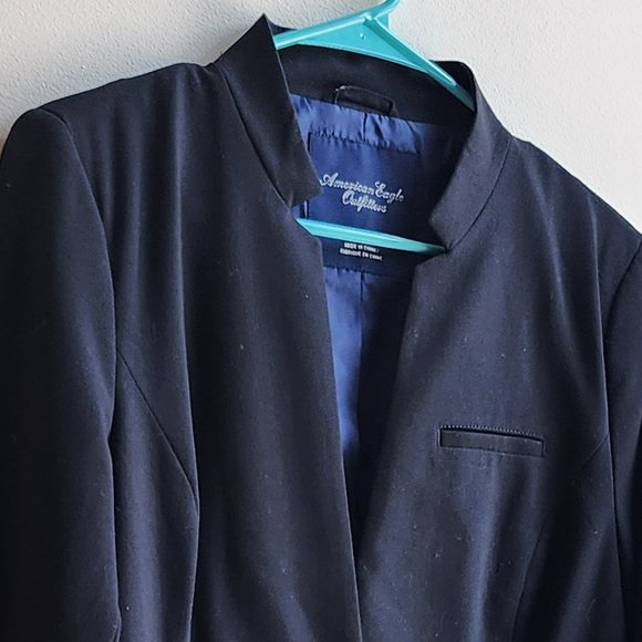 American Eagle Outfitters Dark Navy Suit Jacket Size Medium - Picture 3 of 16